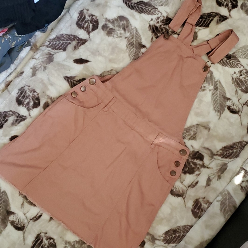 Pink overall dress/skirt